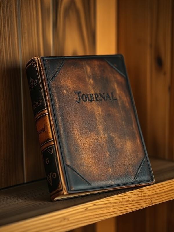 Un diario viejo y empolvado en un estante — el libro que nunca se escribió